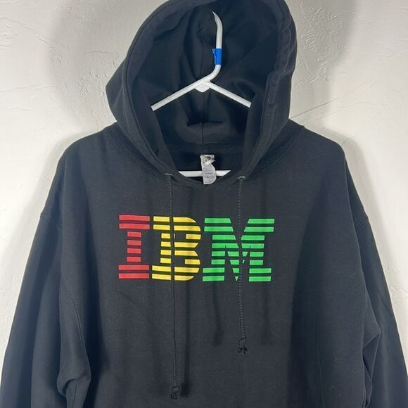 🔥 IBM #Inclusive Computer Software HOODIE SWEATSHIRT - Black - Sz Lg - PERFECT - Picture 2 of 9